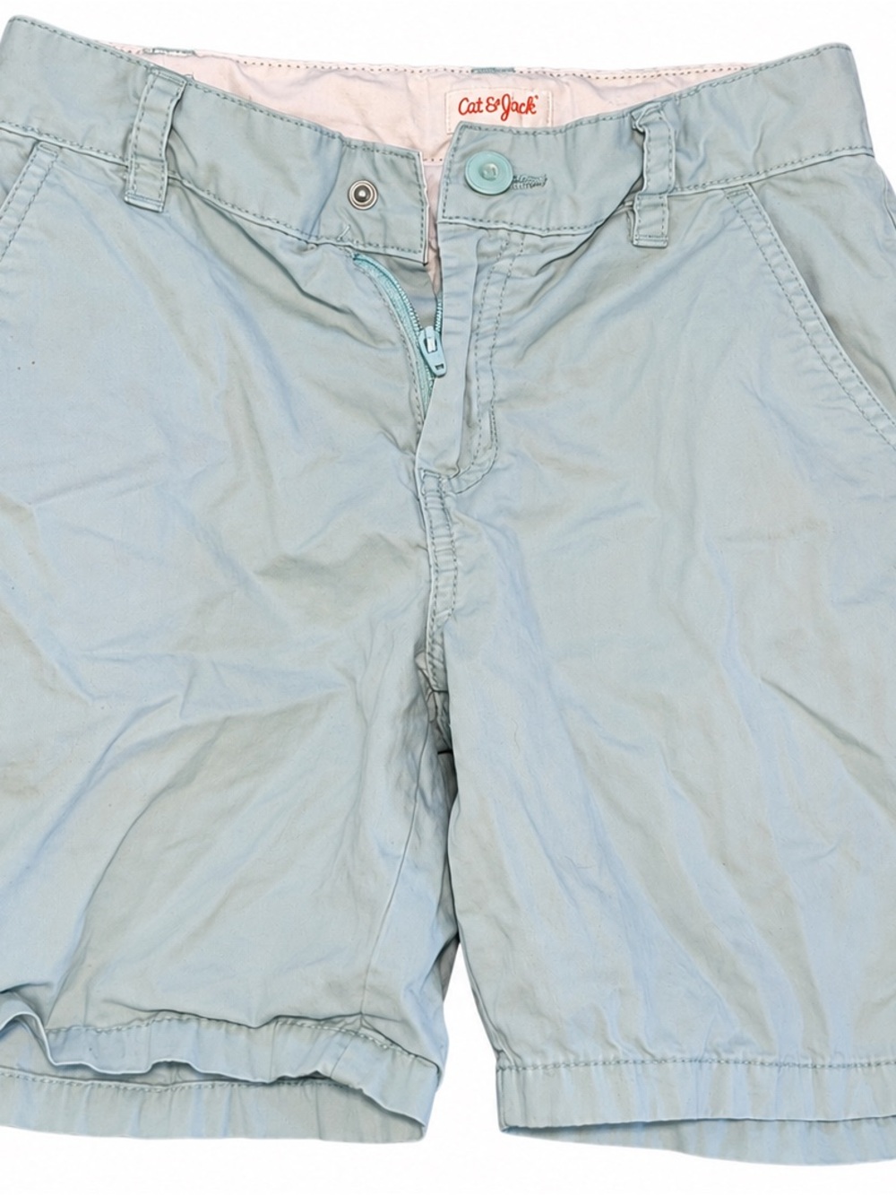 Cat & Jack Boys Size 8 Light Blue Flat Front Chino Shorts